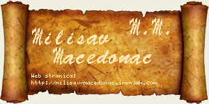 Milisav Macedonac vizit kartica